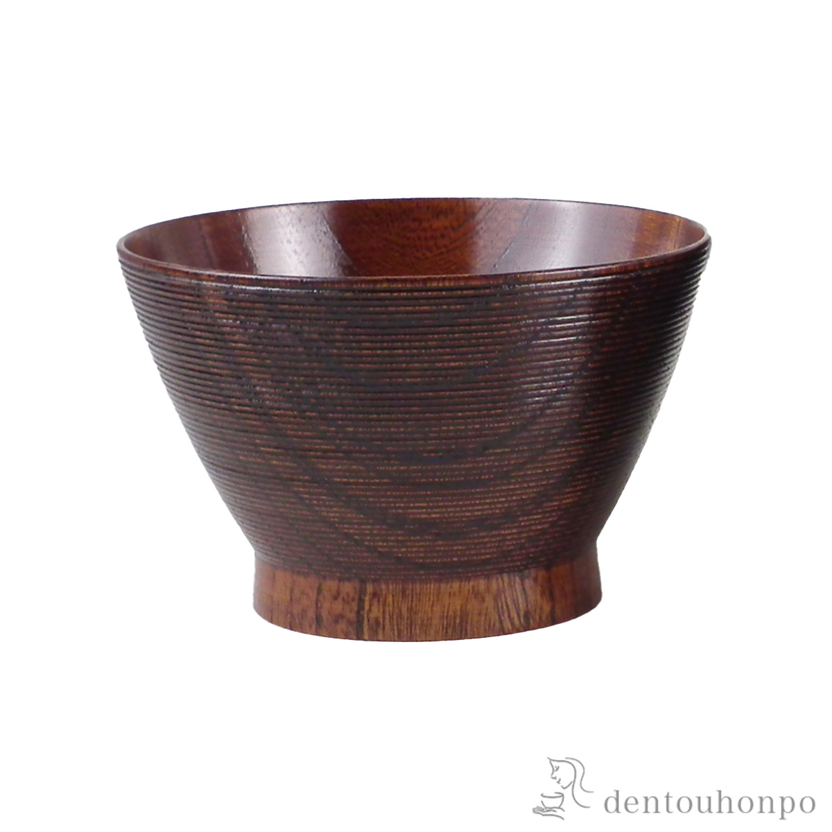 木製汁椀 おうぎ形 すり漆≪在庫確認後、7営業日程で出荷≫ ( 雑煮椀 お椀 お吸い物 味噌汁 おすすめ 山中漆器 )