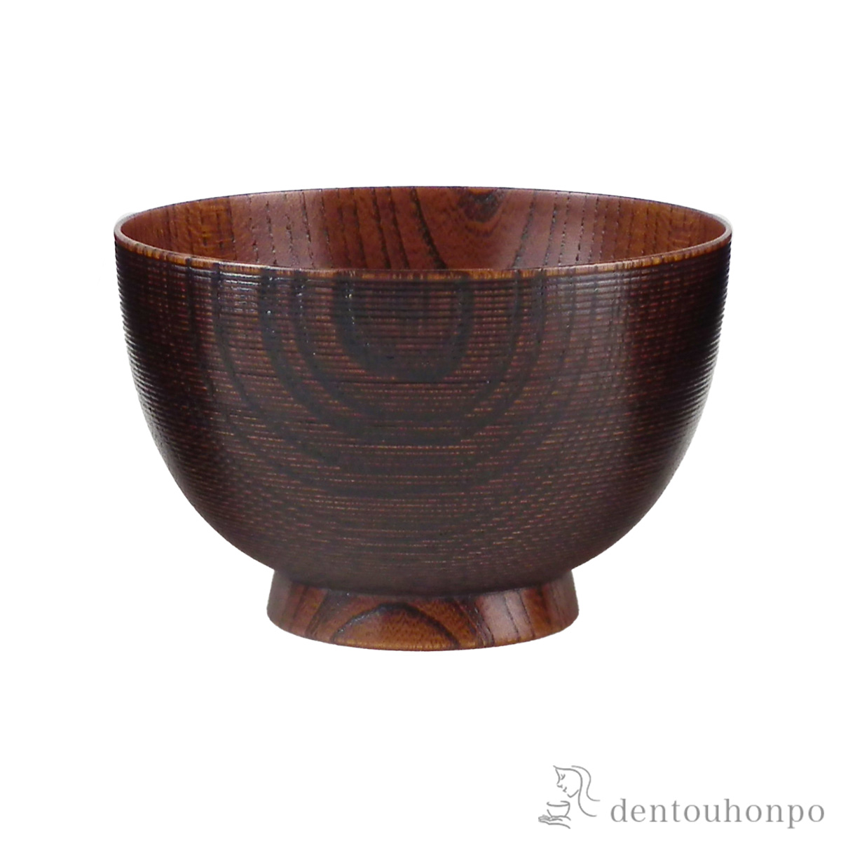 木製汁椀 たわら形 すり漆≪在庫確認後、7営業日程で出荷≫ ( 雑煮椀 お椀 お吸い物 味噌汁 おすすめ 山中漆器 )
