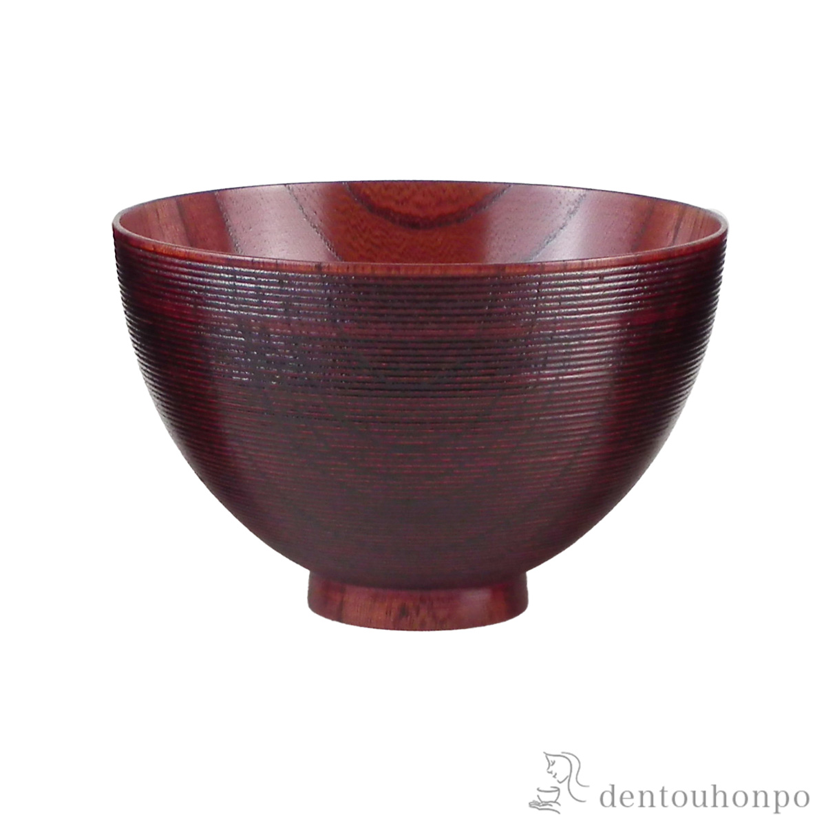 木製汁椀 つぼみ形 茜色≪在庫確認後、7営業日程で出荷≫ ( 雑煮椀 お椀 お吸い物 味噌汁 おすすめ 山中漆器 )