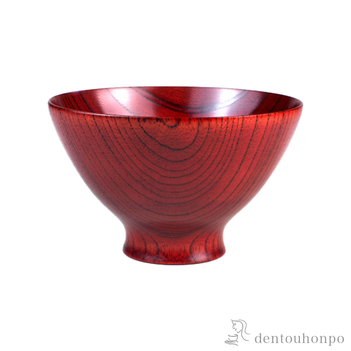 木製汁椀 茜色≪在庫確認後、7営業日程で出荷≫ ( 雑煮椀 お椀 お吸い物 味噌汁 おすすめ 山中漆器 )