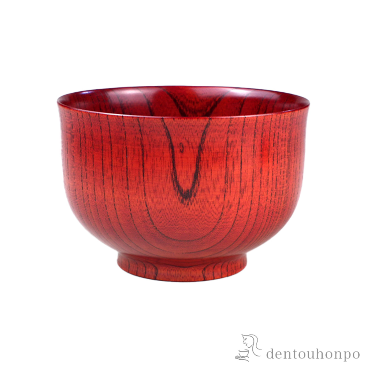 木製汁椀 茜色≪在庫確認後、7営業日程で出荷≫ ( 雑煮椀 お椀 お吸い物 味噌汁 おすすめ 山中漆器 )