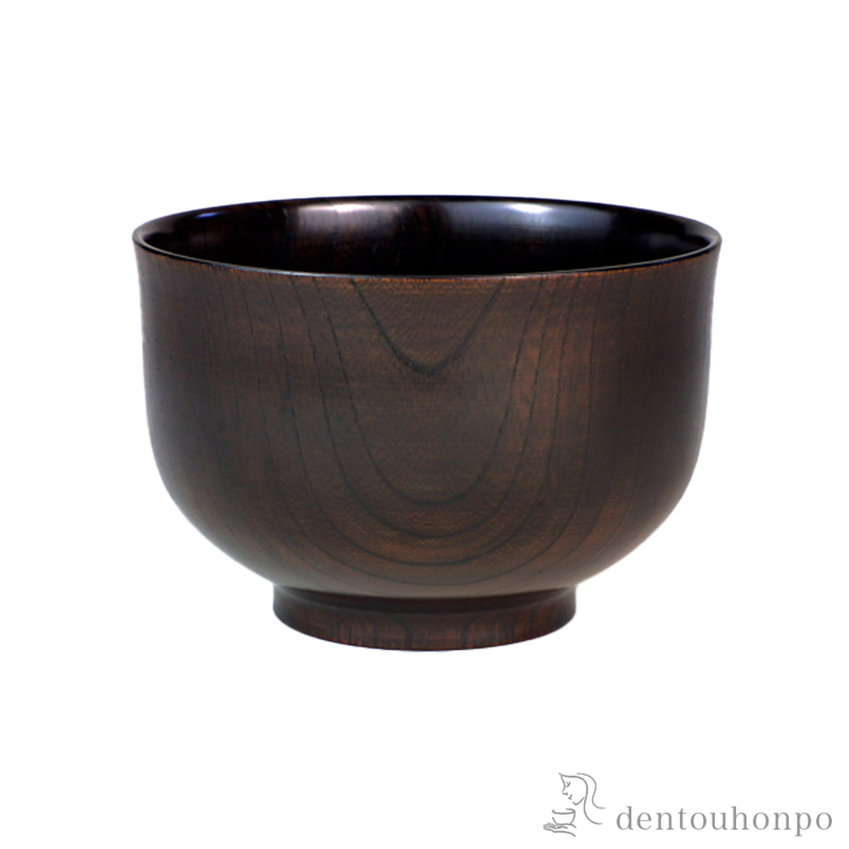 木製汁椀 神代色≪在庫確認後、7営業日程で出荷≫ ( 雑煮椀 お椀 お吸い物 味噌汁 おすすめ 山中漆器 )