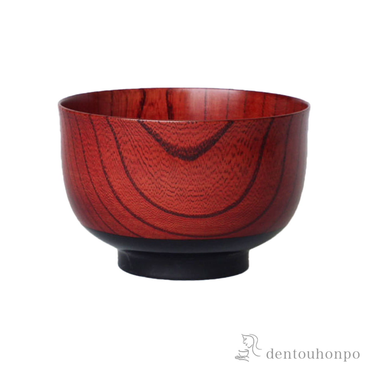 木製汁椀 茜色塗分≪在庫確認後、7営業日程で出荷≫ ( 雑煮椀 お椀 お吸い物 味噌汁 おすすめ 山中漆器 )