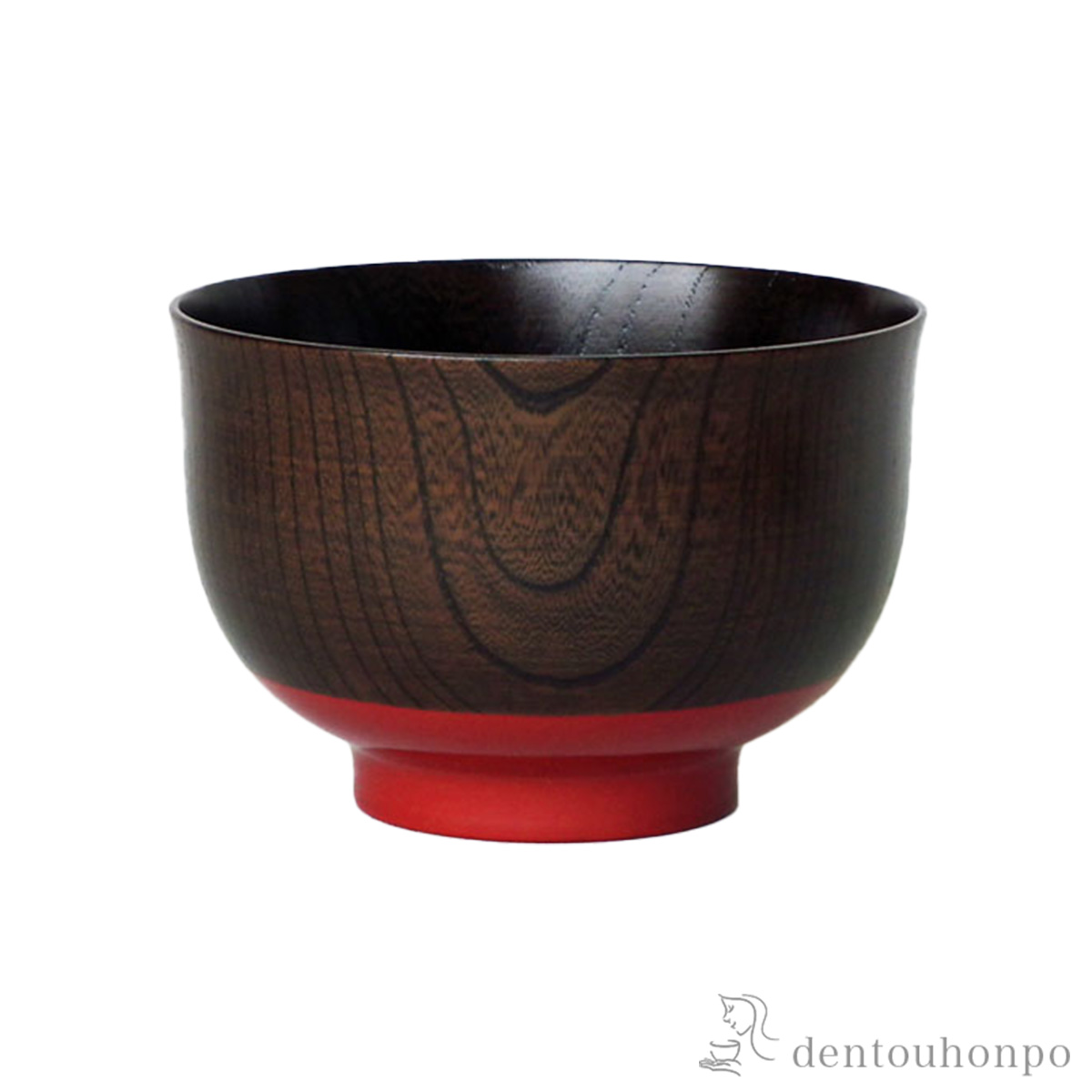 木製汁椀 神代色塗分≪在庫確認後、7営業日程で出荷≫ ( 雑煮椀 お椀 お吸い物 味噌汁 おすすめ 山中漆器 )