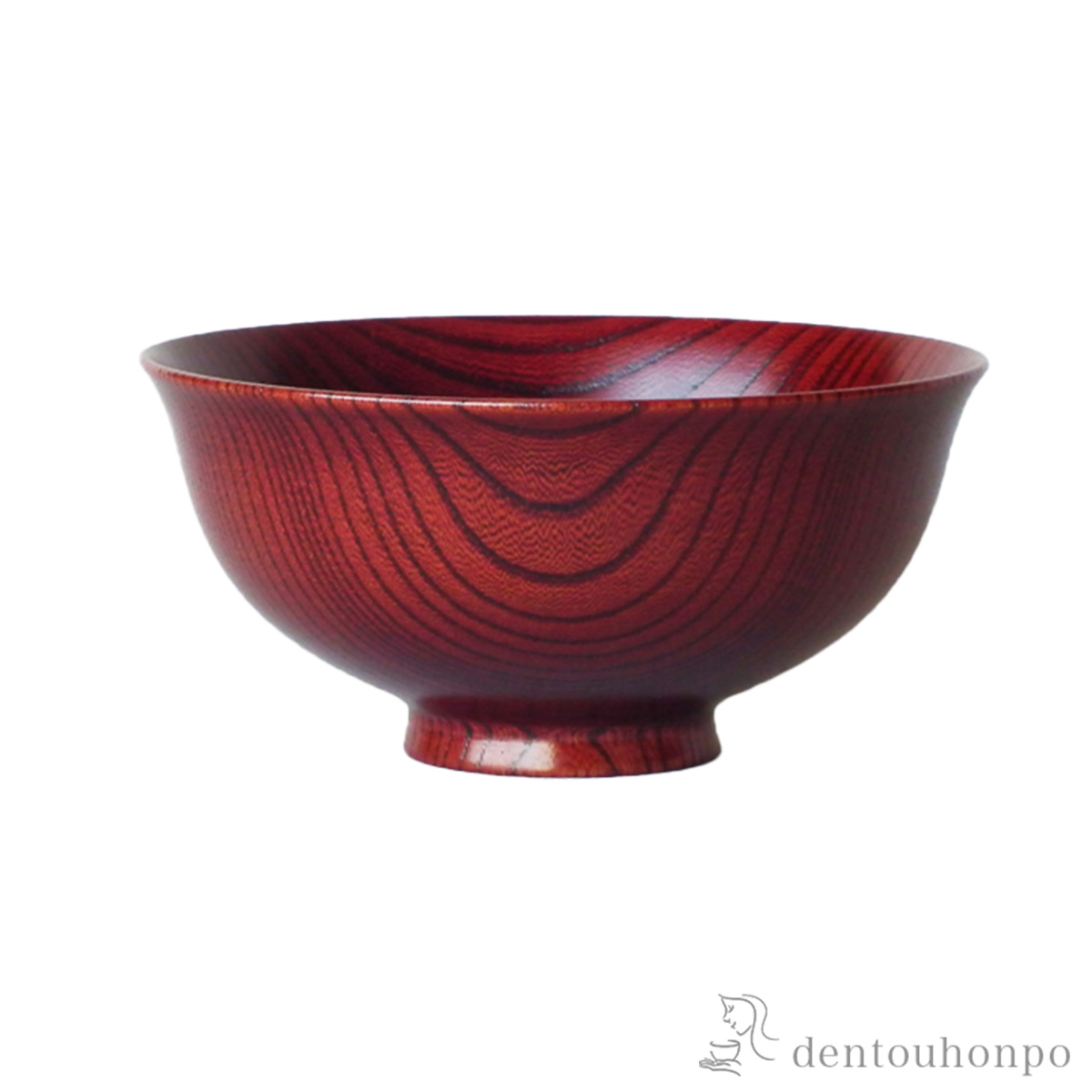 木製汁椀 茜色≪在庫確認後、7営業日程で出荷≫ ( ごはん 白ご飯 お茶碗 飯碗 おすすめ 山中漆器 )