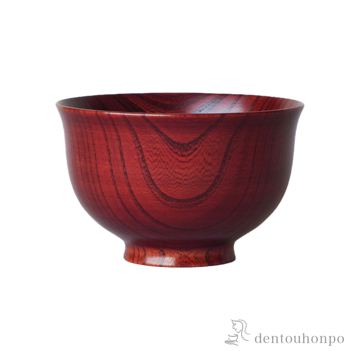 木製汁椀 茜色≪在庫確認後、7営業日程で出荷≫ ( 雑煮椀 お椀 お吸い物 味噌汁 おすすめ 山中漆器 )