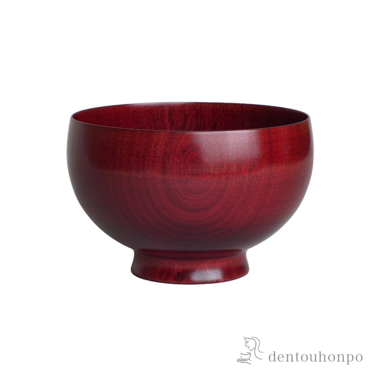 木製汁椀 茜色≪在庫確認後、7営業日程で出荷≫ ( 雑煮椀 お椀 お吸い物 味噌汁 おすすめ 山中漆器 )