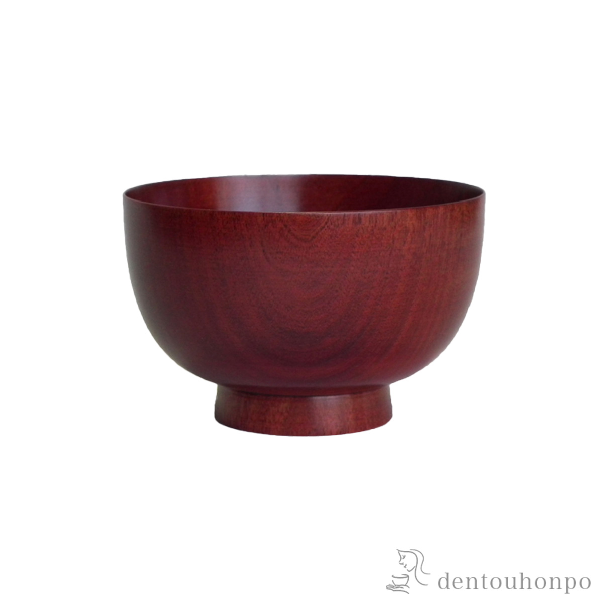 木製汁椀 桜　京椀 茜色 径9.4cm≪在庫確認後、7営業日程で出荷≫ ( 雑煮椀 お椀 お吸い物 味噌汁 おすすめ 山中漆器 )