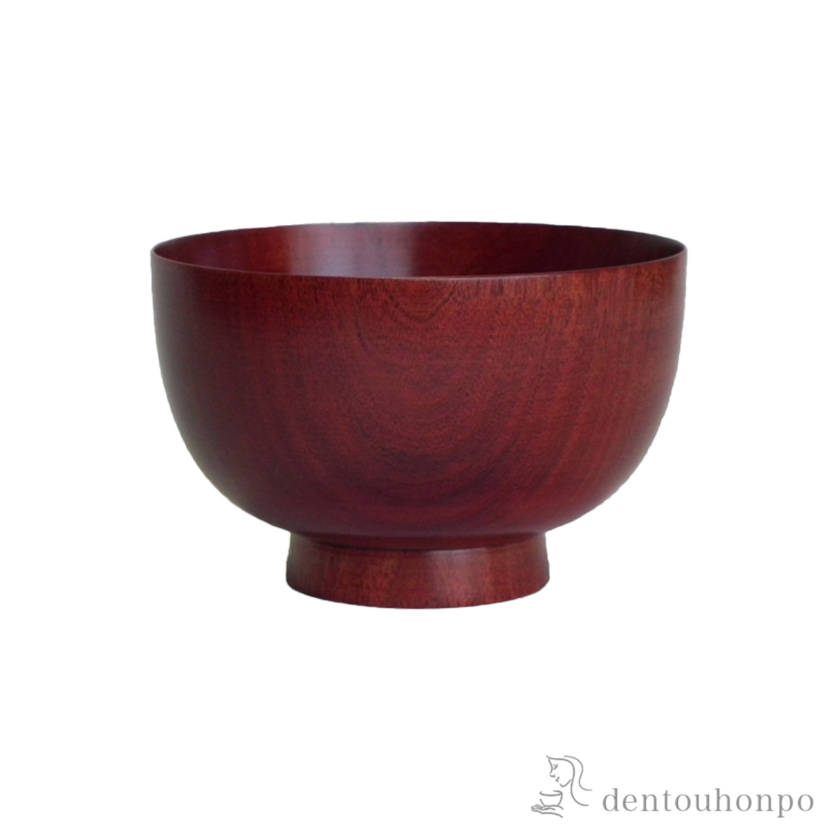 木製汁椀 桜　京椀 茜色 径10.5cm≪在庫確認後、7営業日程で出荷≫ ( 雑煮椀 お椀 お吸い物 味噌汁 おすすめ 山中漆器 )