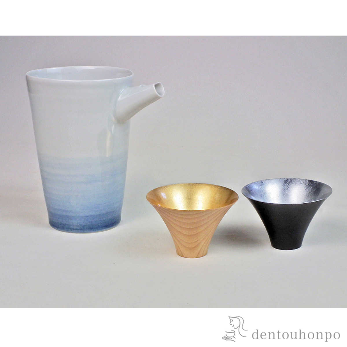 【送料無料】かがの酒器膳 ぐい呑み 片口 3点セット≪在庫確認後、7営業日程で出荷≫ ( ぐいのみ 盃 酒器 猪口 日本酒 山中漆器 )