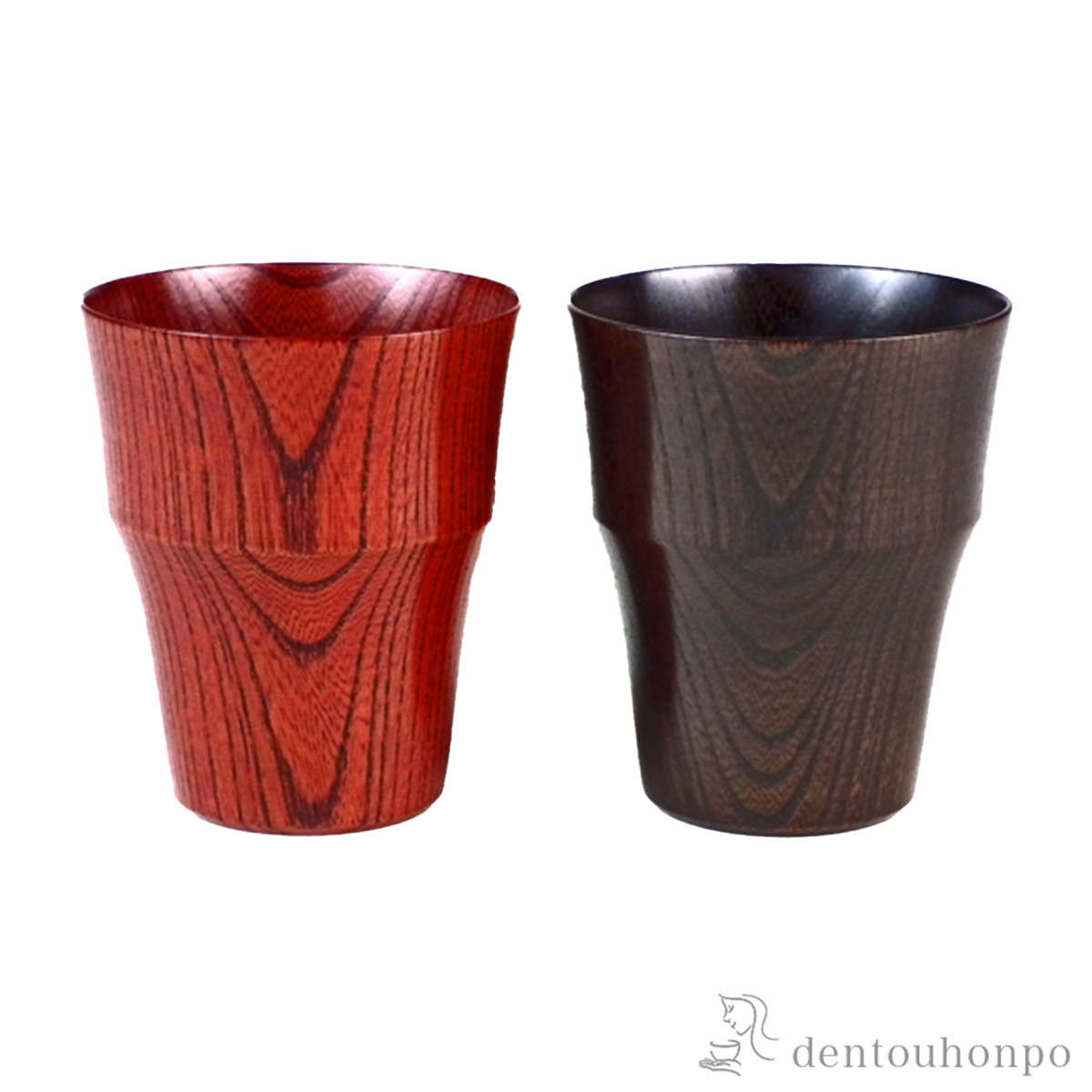 【送料無料】木製カップ ペア≪在庫確認後、7営業日程で出荷≫ ( 焼酎グラス ビアカップ ビールグラス フリーカップ グラス 山中漆器 )