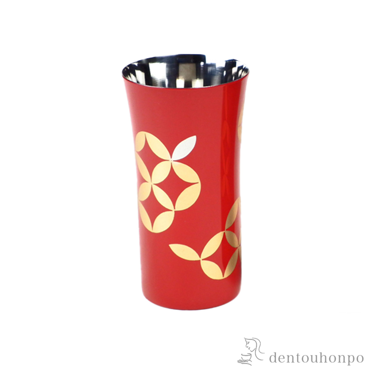 【送料無料】ステンレスビアカップ 七宝 朱塗 Sサイズ≪在庫確認後、7営業日程で出荷≫ ( タンブラー ビアグラス ビアカップ プレゼント 人気 山中漆器 )
