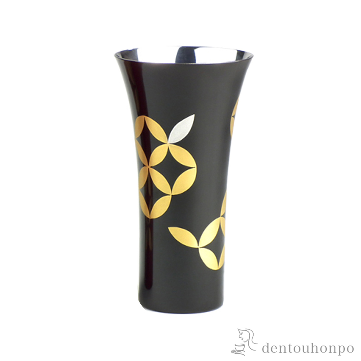【送料無料】ステンレスビアカップ 七宝 黒塗 Lサイズ≪在庫確認後、7営業日程で出荷≫ ( タンブラー ビアグラス ビアカップ プレゼント 人気 山中漆器 )