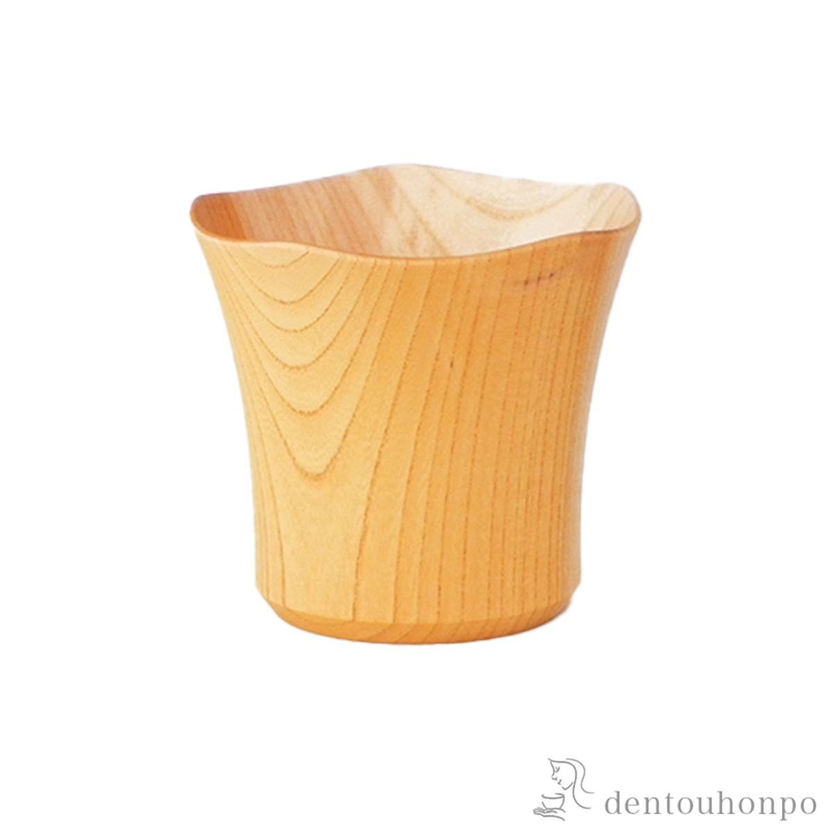 木製カップ 花形 白木塗≪在庫確認後、7営業日程で出荷≫ ( 焼酎グラス ビアカップ ビールグラス フリーカップ グラス 山中漆器 )