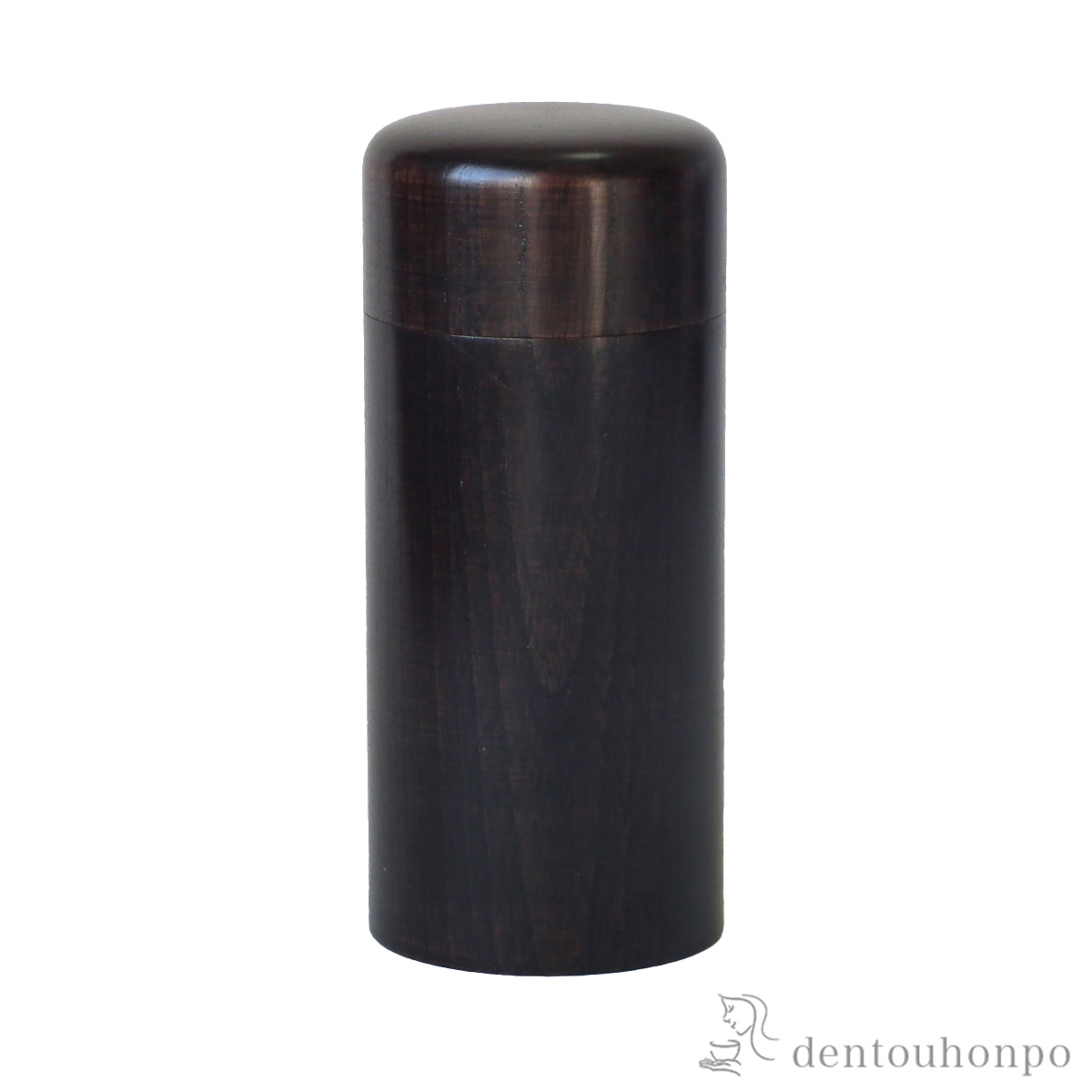 【送料無料】木製茶筒 中蓋付 神代≪在庫確認後、7営業日程で出荷≫ ( 茶道 茶入れ 日本茶 中国茶 おすすめ 山中漆器 )