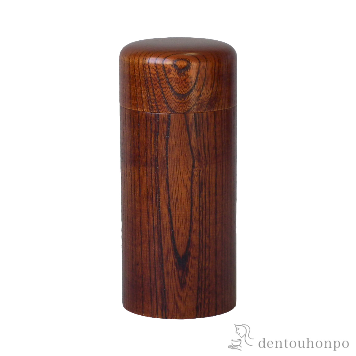 【送料無料】木製茶筒 中蓋付 すり漆≪在庫確認後、7営業日程で出荷≫ ( 茶道 茶入れ 日本茶 中国茶 おすすめ 山中漆器 )