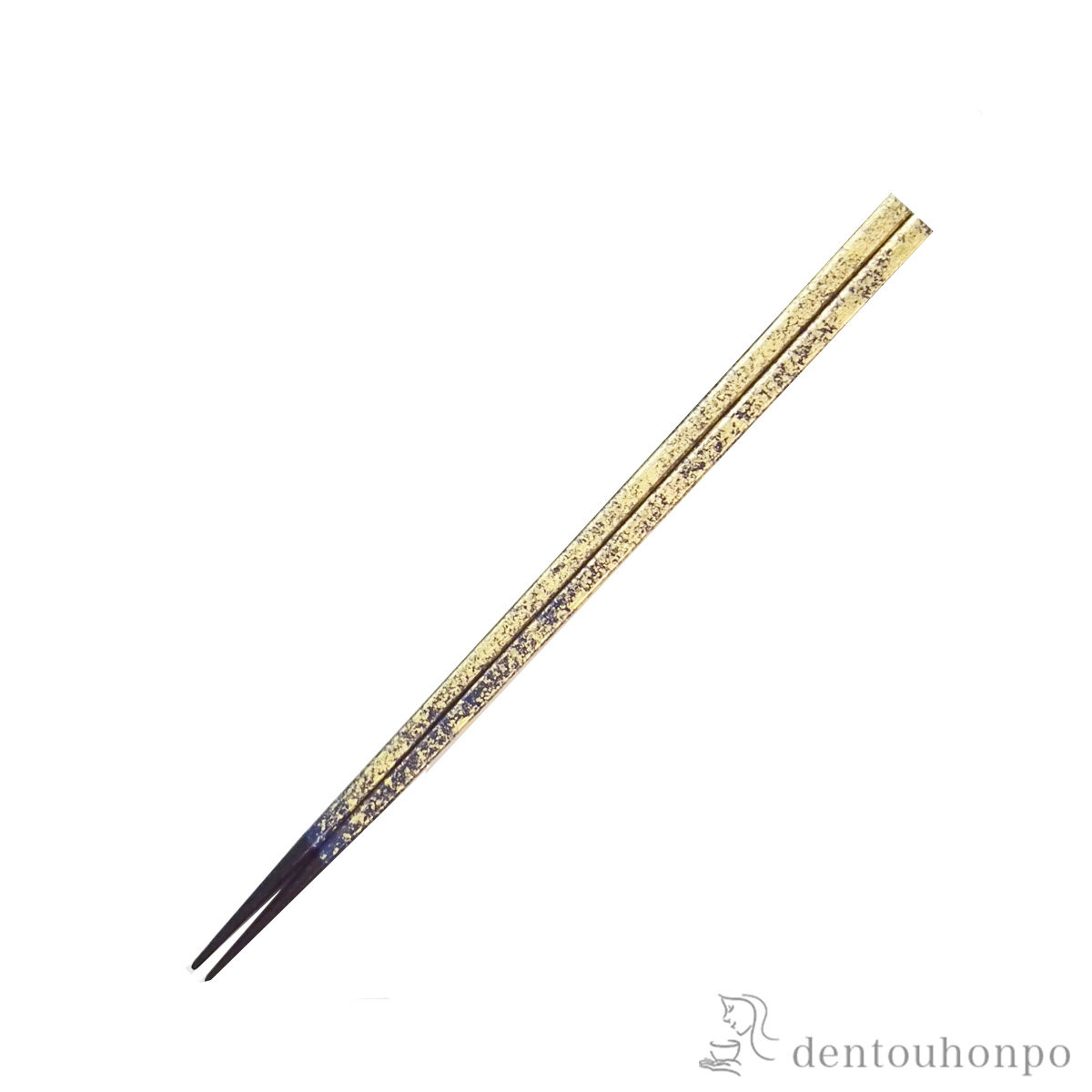 【送料無料】木製箸 鉄木 切箔 紺 23.5cm≪在庫確認後、7営業日程で出荷≫ ( お箸 プレゼント はし 高級箸 塗り箸 山中漆器 )