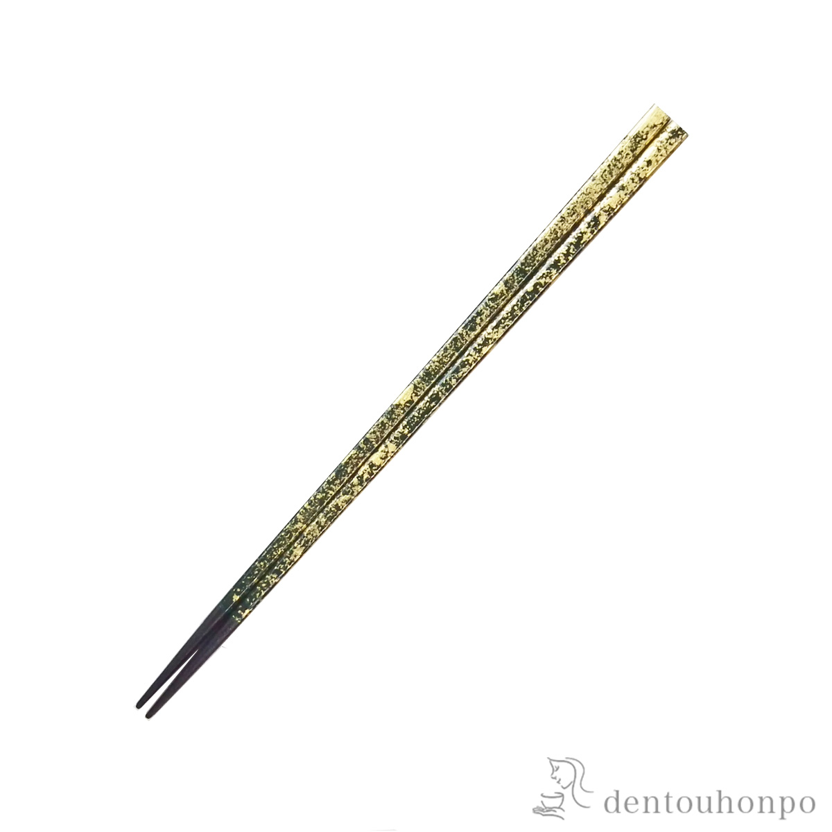 【送料無料】木製箸 鉄木 切箔 緑 23.5cm≪在庫確認後、7営業日程で出荷≫ ( お箸 プレゼント はし 高級箸 塗り箸 山中漆器 )