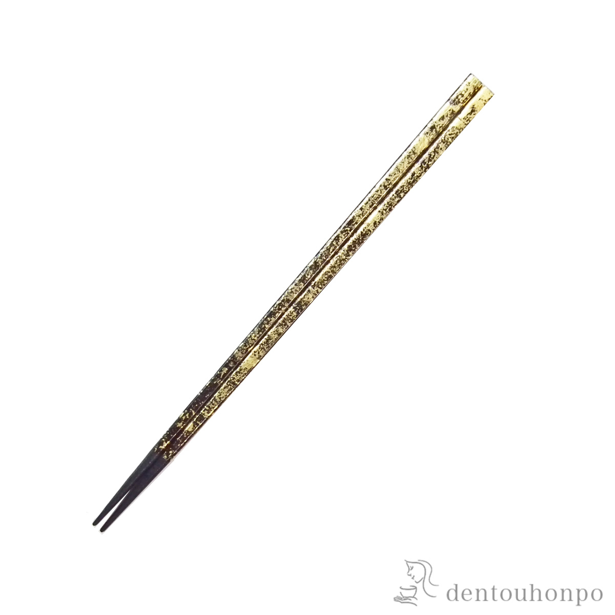 【送料無料】木製箸 鉄木 切箔 黒 23.5cm≪在庫確認後、7営業日程で出荷≫ ( お箸 プレゼント はし 高級箸 塗り箸 山中漆器 )