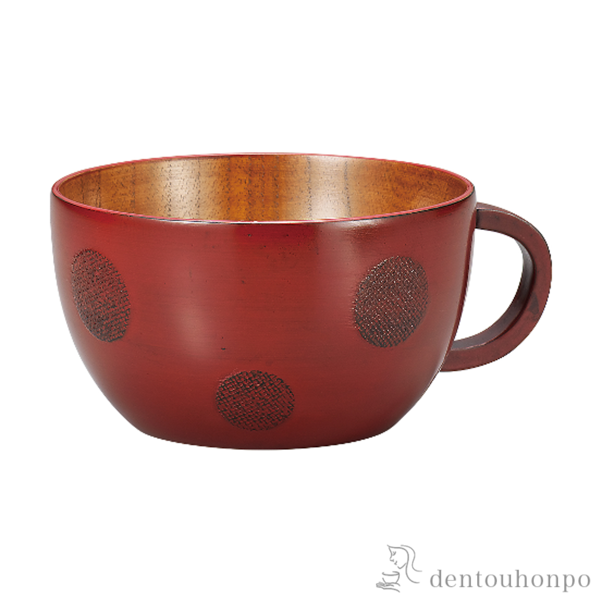スープカップ ドット布貼≪在庫確認後、7営業日程で出荷≫ ( デザートカップ アイスカップ アイスカップ スープボール ランキング 山中漆器 )