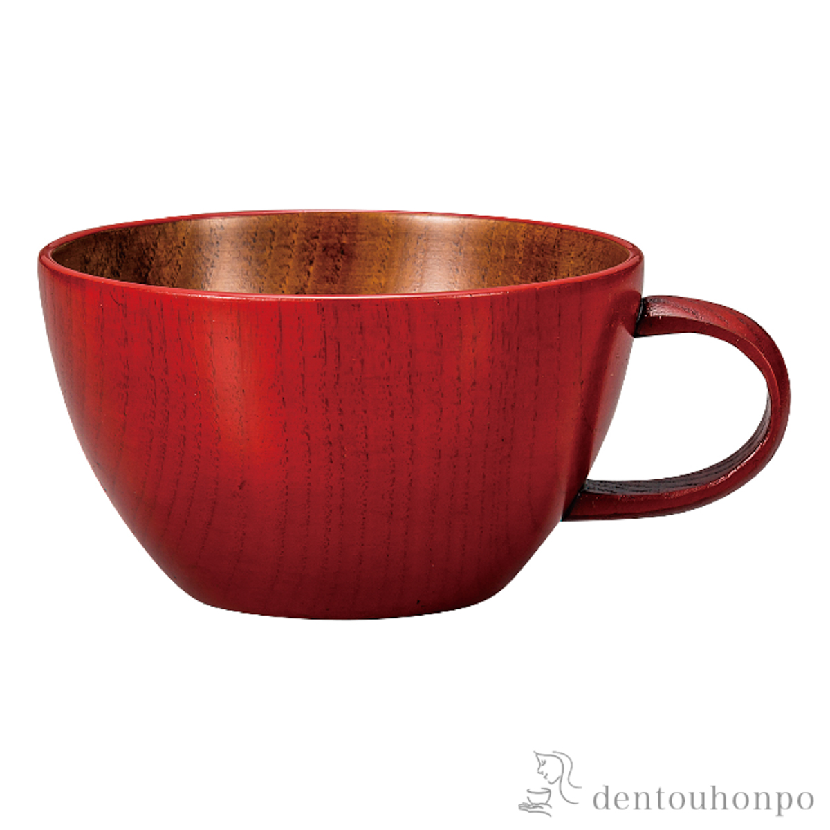 スープカップ 赤摺 スプーン付≪在庫確認後、7営業日程で出荷≫ ( デザートカップ アイスカップ アイスカップ スープボール ランキング 山中漆器 )