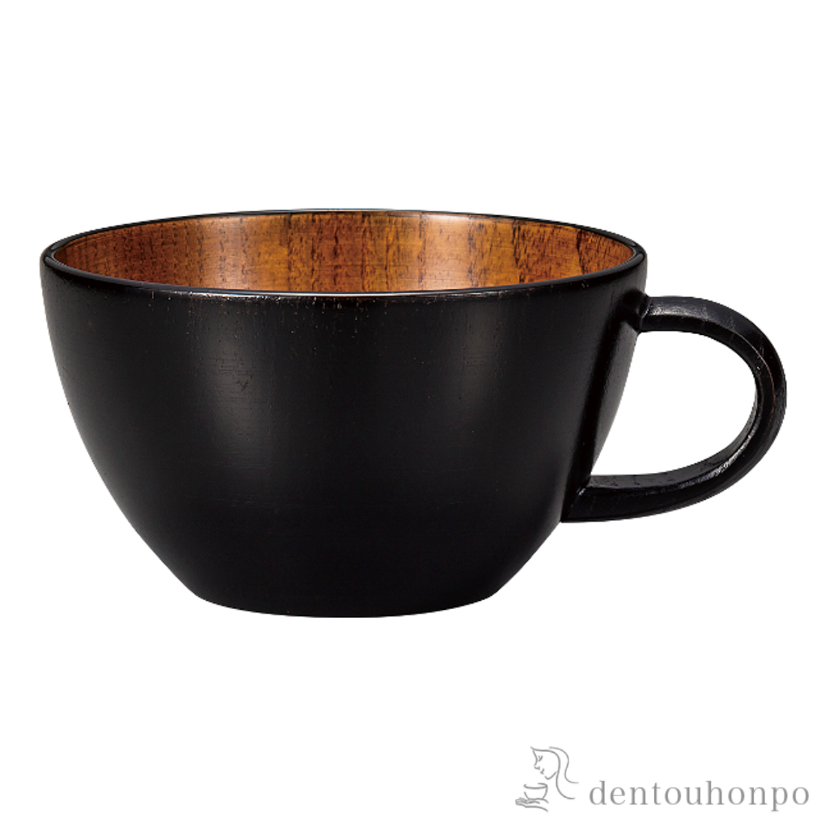 スープカップ 黒摺 スプーン付≪在庫確認後、7営業日程で出荷≫ ( デザートカップ アイスカップ アイスカップ スープボール ランキング 山中漆器 )