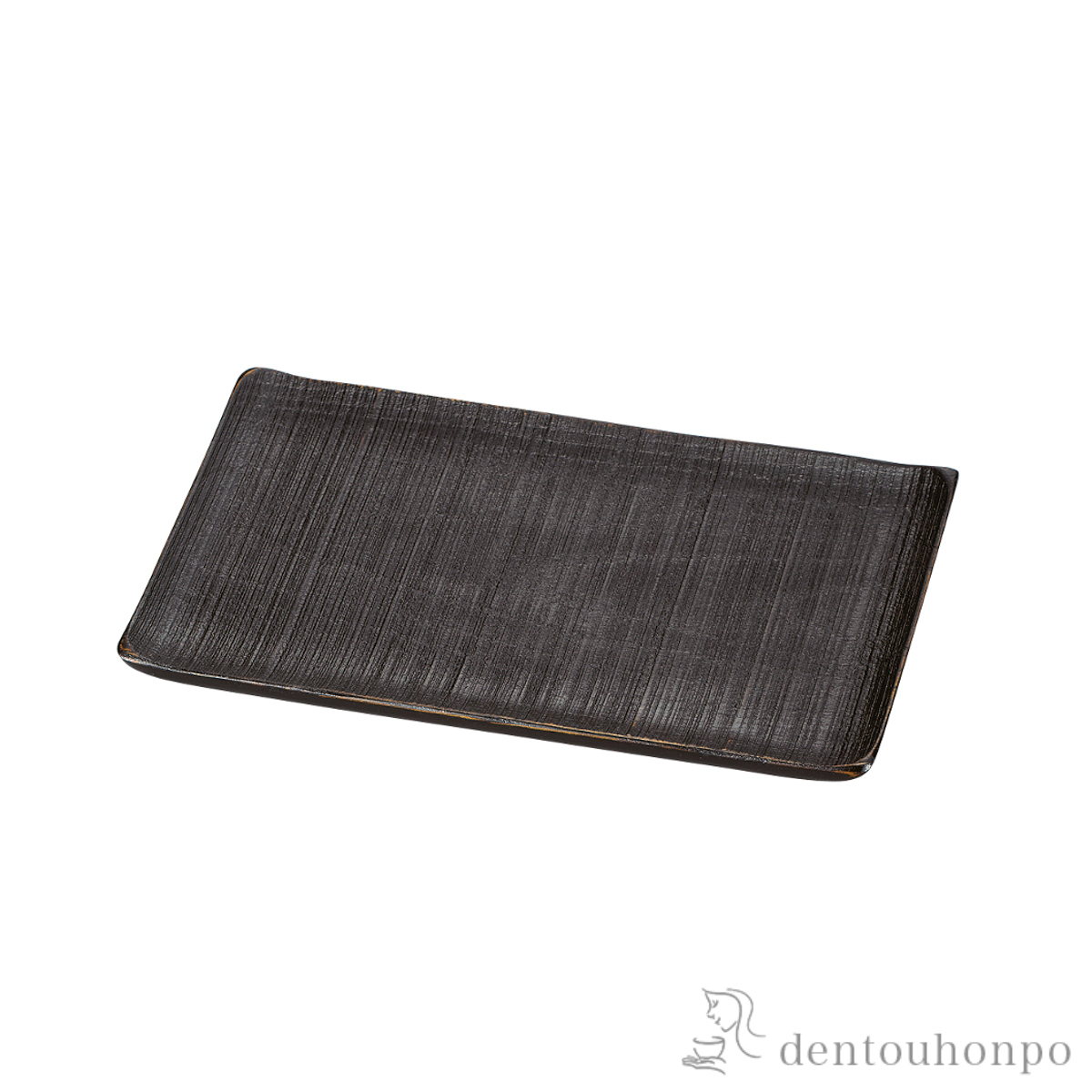 線挽長角皿 小≪在庫確認後、7営業日程で出荷≫ ( 角皿 長皿 焼き魚 さんま おしゃれ 山中漆器 )