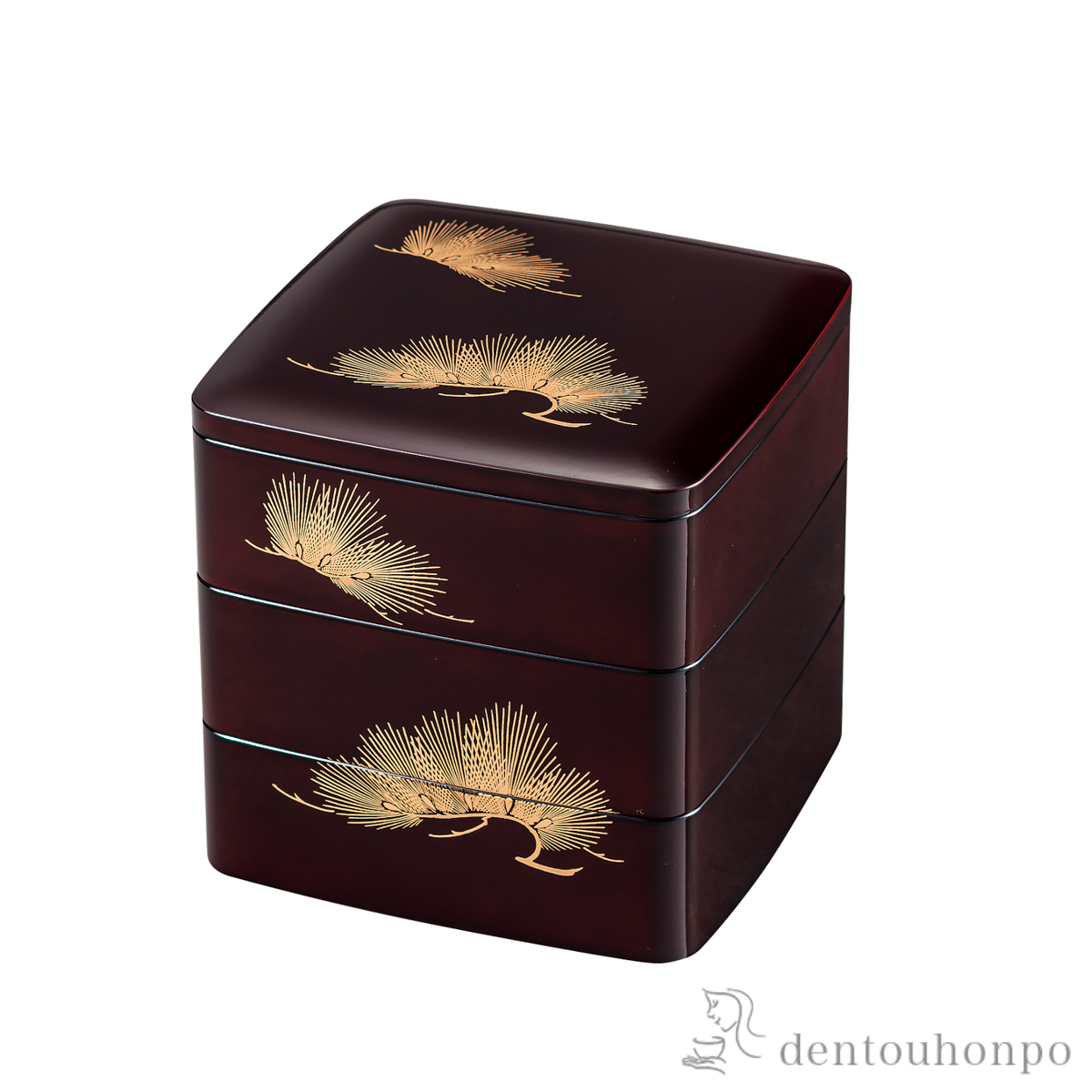 三段重 松溜 6寸≪13時までのご注文即日発送(休業日を除く)≫ ( あすつく 退職祝い 定年 おせち 運動会 漆塗り お正月 人気 山中漆器 )