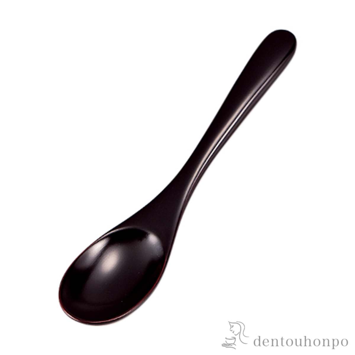 無地スプーン 溜 2個セット≪13時までのご注文即日発送(休業日を除く)≫ ( あすつく カトラリー ティー コーヒー スープ 出産祝い 山中漆器 )