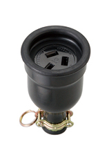 明工社 防水コネクターボデー　3P 15A 250V   1箱（2個入）MC2614-N