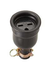 明工社 防水コネクターボデー　2P接地 15A 250V   1箱（5個入）ME2628-N