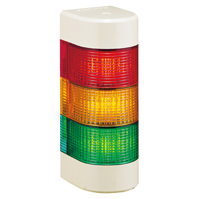 パトライト(PATLITE) LED壁面取付け積層信号灯　WME-302AFB　3段　点灯・点滅・ブザー　AC/DC24V 赤・黄・緑 送料無料