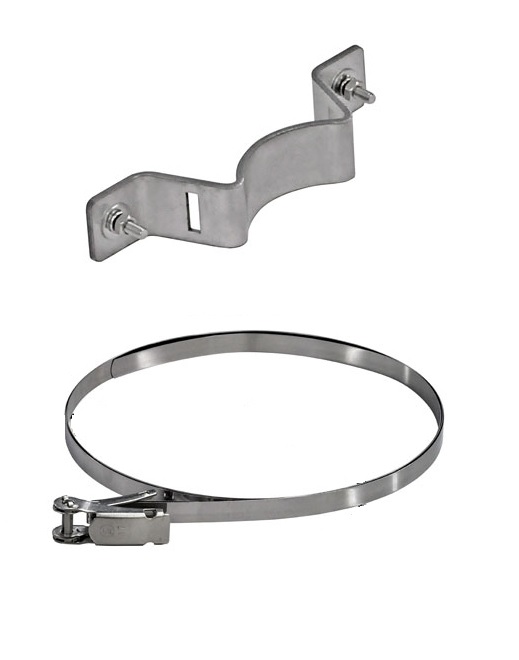 日恵製作所　センサ部用ポール固定金具BK7LRKS2　ステンレスバンドA82752付(1本)