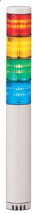 パトライト(PATLITE)　LED小型積層信号灯　LCE-402AW　4段　点灯　AC/DC24V　40Ф　直取付け　赤・黄・緑・青 送料無料