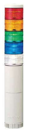 パトライト(PATLITE)　LED薄型小型積層信号灯　LE-520W　5段　点灯　AC220V　50Ф　直取付け 赤・黄・緑・青・白 送料無料