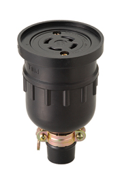 明工社 引掛防水コネクターボデー　3P接地 30A 250V   1箱（2個入）MH2638