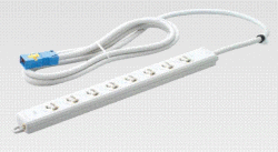 明工社　横形OA用抜け止め接地タップ　8コ口　コード5m ハーネスプラグ　MR7908NT5