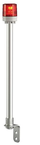 日恵製作所 LED超小型薄型回転灯  ニコミニ・スリム VL04S-024A AC/DC12～24V Ф45 制御入力有り ポール付き（赤or黄）