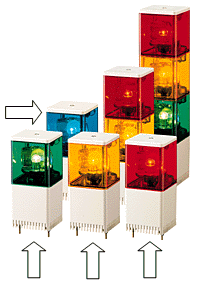 パトライト(PATLITE)　小型積層回転灯 KJS-110 1段 AC100V 82角 防滴(色お選びいただけます。）
