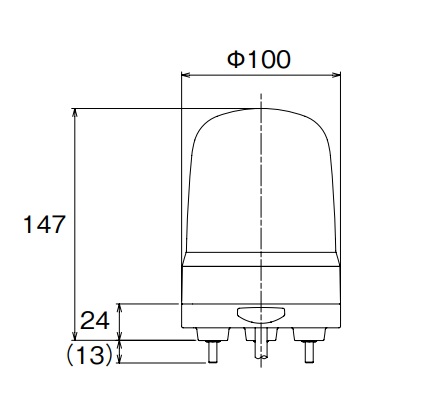 LED回転灯│DC12～24V│ブザー付き│端子台配線│Φ100│SKH-M1TB│緑