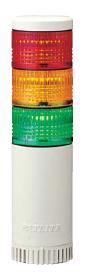 パトライト(PATLITE)　LED薄型小型積層信号灯　LE-320W　3段　点灯　AC220V　50Ф　直取付け 赤・黄・緑 送料無料