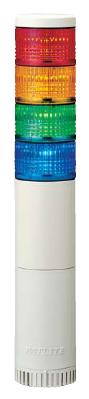 パトライト(PATLITE)　LED薄型小型積層信号灯　LE-420W　4段　点灯　AC220V　50Ф　直取付け 赤・黄・緑・青 送料無料