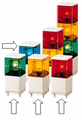 パトライト(PATLITE)　小型積層回転灯 KJSB-120 1段 AC220V 82角 防滴 ブザー(色お選びいただけます。） 送料無料
