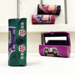 革　リップケース　革小物　エスニック　雑貨　インド　象　　224Z0003