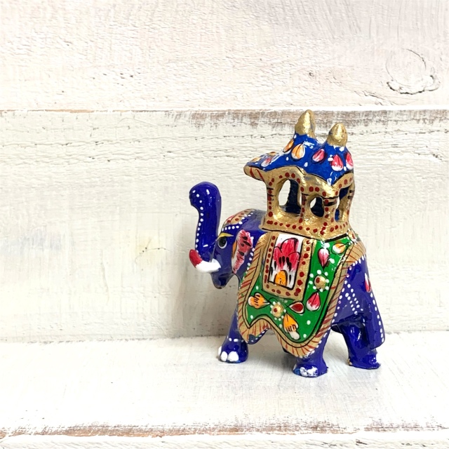 インド　ドクラアート　象　置物 ゾウ | さんポチ