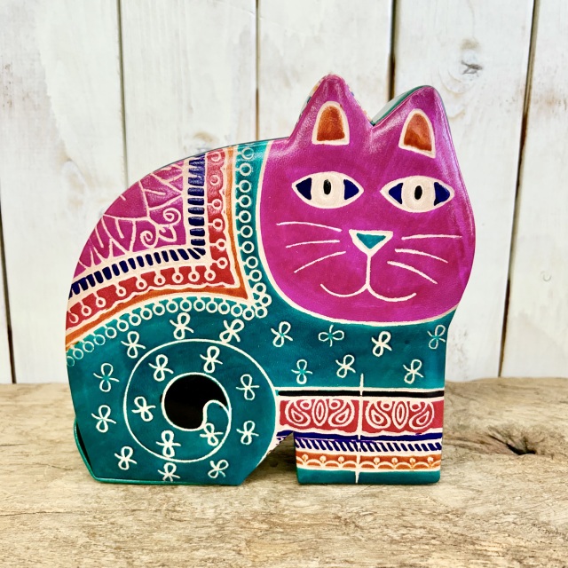 １９３０年フランスアンティーク猫モチーフ貯金箱　猫オブジェ　アスティエ　猫 ヴィンテージ 猫モチーフ陶器オブジェ｜アンティーク雑貨