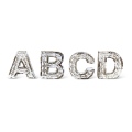 木製　アルファベット　ＡＢＣＤ　ホワイト　木彫　オブジェ　英字　英語　ウッド　置物　インテリア　雑貨　北欧　エスニック　18UEHALPHA