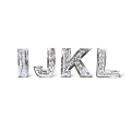 木製　アルファベット　ＩＪＫＬ　ホワイト　木彫　オブジェ　英字　英語　ウッド　置物　インテリア　雑貨　北欧　エスニック　18UEHALPHA