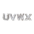 木製　アルファベット　ＵＶＷＸ　ホワイト　木彫　オブジェ　英字　英語　ウッド　置物　インテリア　雑貨　北欧　エスニック　18UEHALPHA