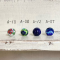 陶器ビーズ　ブルーポタリー　丸　青　緑　白　紺　花柄　ジャイプール　インド　アクセサリー　ビーズ　A-07　A-08　A-10　A-12